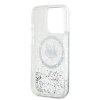 Karl Lagerfeld KLHMP14LLGCHSGH iPhone 14 Pro 6.1 hardcase transparent Liquid Glitter Choupette Head Magsafe